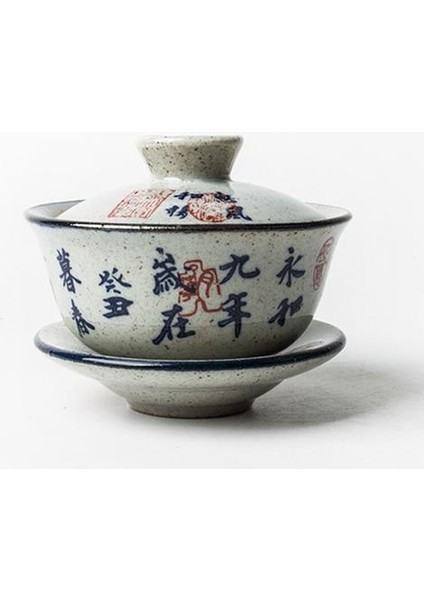 120 ml Çin Kaligrafi Gaiwan Çay Çömlekçilik Tureen Için Kapaklı Teaware Kung Fu Çay Töreni Set Kahve Kupalar Kaseler Chawan | Çay Tureen (Yurt Dışından)