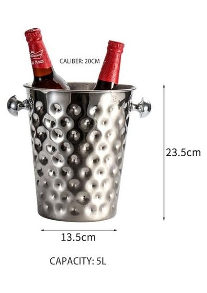 5l Yaratıcı Çekiç Noktası Buz Kovası Paslanmaz Çelik Şampanya Soğutucu | Şarap Soğutucuları ve Amp;soğutucular (Yurt Dışından) fırsatları