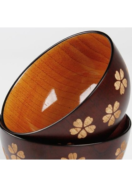 Tek Parça Japon Sakura Ahşap Kase Çorba Salatası Pirinç Noodle Bowls Doğal Ahşap Çocuklar Ahşap Kase Sofra | Kaseler (Yurt Dışından)