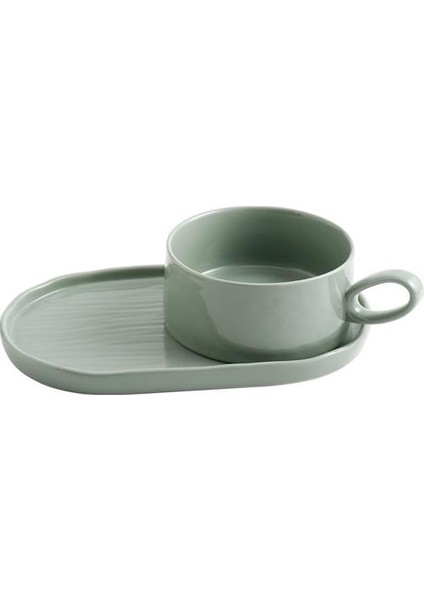 Nordic Breakfast Bowls ve Plakaları Kolu ile Set Kupalar ve Dailer Salatası Tahıl Kaseleri Ev Yaratıcı Sofra Bir Kişi Için | Kupalar (Yurt Dışından)