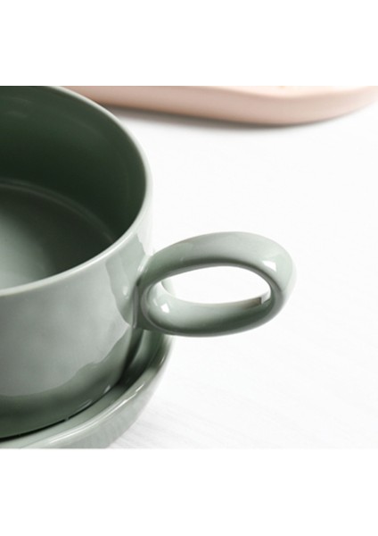 Nordic Breakfast Bowls ve Plakaları Kolu ile Set Kupalar ve Dailer Salatası Tahıl Kaseleri Ev Yaratıcı Sofra Bir Kişi Için | Kupalar (Yurt Dışından)