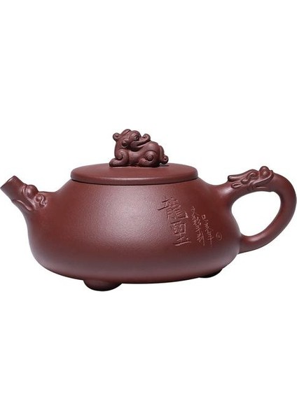Yixing Maden Mor Kil Çaydanlık Longxi Taş Scoop Pot Ünlü Saf El Yapımı Çaydanlıklar Drinkware | Çaydanlıklar (Yurt Dışından)