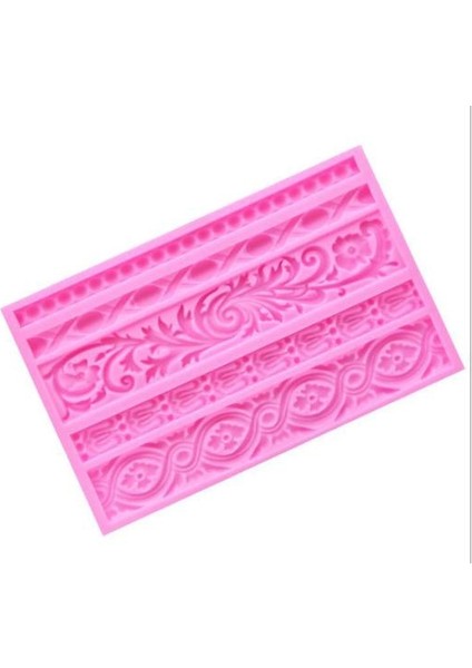 Kek Ekmek Çikolata Buz (Pembe) Için Silikon Kalıp Desen Şekli Kalıpları (Yurt Dışından)