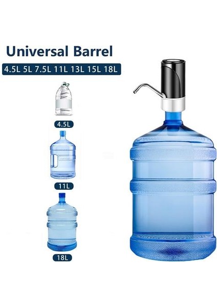 Otomatik Su Şişesi Pompası Taşınabilir Elektrikli Su Dağıtıcı Galon Şişe Içme USB Şarj Ev Dış Mekan Drinker | (Yurt Dışından)