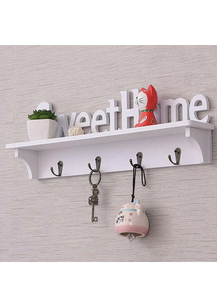 Ahşap Duvar Kanca Kapı Monte Tutucu Raf Raf / Ceket Şapka Giysileri Anahtar Askı 47 * 8 cm Duvara Monte Raf Yaratıcı Dekor Dropshipping | Depolama Tutucular ve Amp;raflar (Yurt Dışından)