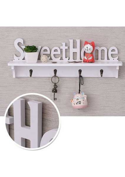 Ahşap Duvar Kanca Kapı Monte Tutucu Raf Raf / Ceket Şapka Giysileri Anahtar Askı 47 * 8 cm Duvara Monte Raf Yaratıcı Dekor Dropshipping | Depolama Tutucular ve Amp;raflar (Yurt Dışından)