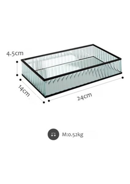 Cam Ayna Tepsi Siyah Metal Kenar Kırmızı Şarap Plakası Dekorasyon Depolama Tepsisi Kek Araçları Ev Deco Modern Depolama Tepsileri | Depolama Tepsileri (Black-S) (Yurt Dışından) fiyatları