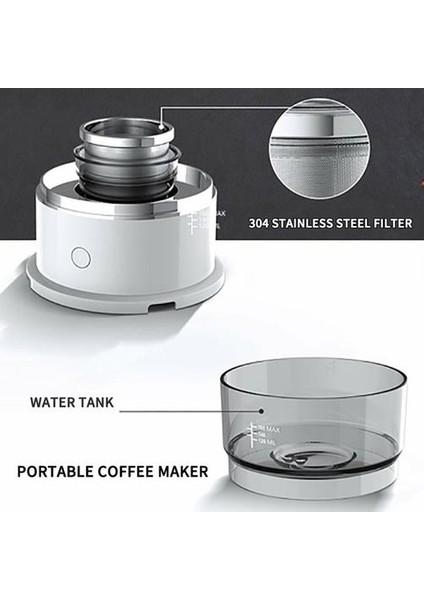 Taşınabilir Elektrikli Kahve Makinesi Cep Kahve Damalayıcı Otomatik Kahve Makinesi Coffeeware Espresso | Kahve Kapları (Yurt Dışından)