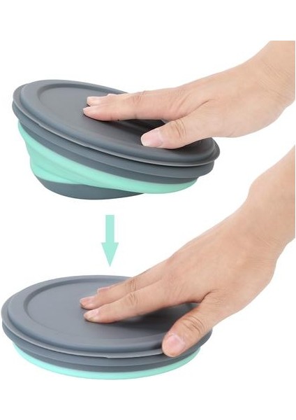 3 Adet / Takım Silikon Katlanır Öğle Yemeği Kutusu Kapaklı Taşınabilir Piknik Kamp Kase Set Mutfak Sofra Kiti Katlanabilir Meyve Salatası Kase | Öğle Yemeği Kutuları (Yeşil) (Yurt Dışından) fırsatları