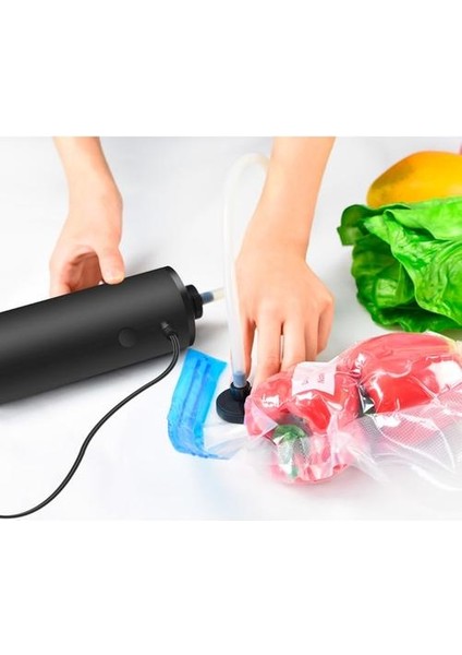 Elektrikli Vakum Depolama Pompası Seyahat Için Ev Giysileri Battaniye Taşınabilir El Sous Vide Gıda Tasarrufu Vakum Çanta Mühürleyen Makinesi | Vakum Gıda Mühüratörleri (Siyah) (Yurt Dışından) fiyatları