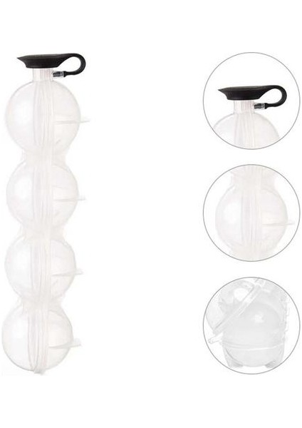 5 Adet Top Buz Kalıpları Küre Yuvarlak Top Buz Squarediy Ev Bar Parti Kokteyl Kullanımı Dondurma Kalıpları | Dondurma Makineleri (Yurt Dışından)