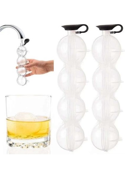 5 Adet Top Buz Kalıpları Küre Yuvarlak Top Buz Squarediy Ev Bar Parti Kokteyl Kullanımı Dondurma Kalıpları | Dondurma Makineleri (Yurt Dışından)