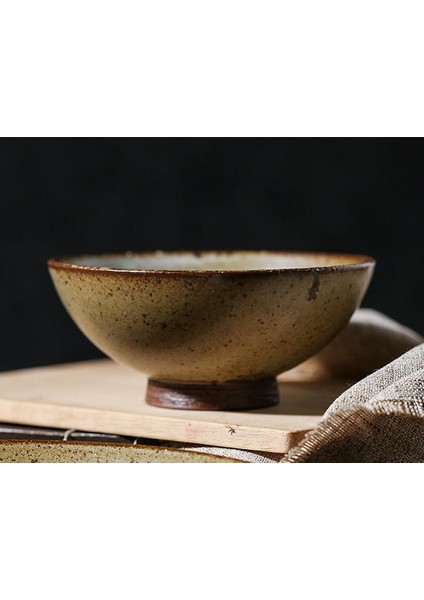 Japon Tarzı Japon Tarzı Seramik Retro Set Sofra El Yapımı Stoneware Ev Pirinç Kase Mutfak Homestay Adı Açık | Kaseler (Yurt Dışından)