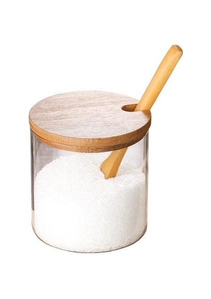 1 Adet Baharat Kavanoz Mutfak Muhtasar Temizle Çeşni Kavanozlar Tahta Kaşık ile Saklama Kapları Şeker Kahve Servisi Için Bambu Kapak | Baharat & Amp;biber Çalkalayıcılar (Yurt Dışından)
