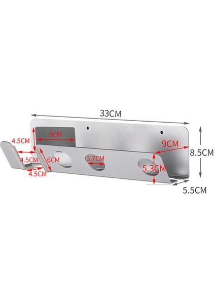 Saç Kurutma Makinesi Tutucu Banyo Depolama Organizatör Raf Alüminyum Duvara Montaj Banyo Donanım Aksesuarları | Depolama Tutucular & Amp;raflar (Yurt Dışından)