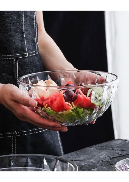 Yaratıcı Plastik Salata Kase Sofra Meyve Sebzeler Temizle Kase Yuvarlak Akşam Yemeği Mutfak Yemek Takma Ağaçlar | Kaseler (Yurt Dışından)