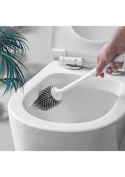 Silikon Tuvalet Fırçası Banyo Tuvalet Fırçası Tutucu Seti Temizleme Aracı Dayanıklı Plastik Kauçuk Banyo Aksesuarları | Tuvalet Fırçası Tutucular (Yurt Dışından)