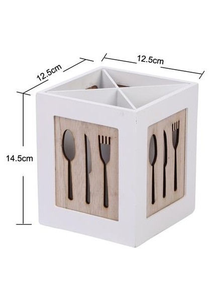 Çok Fonksiyonlu Ahşap Saklama Kutusu Sofra Depolama Sepeti Mutfak Çatal Organizatör Tutucu Forkstick Rack Için Hollow | Şişeler, Jars & Amp;kutular (Yurt Dışından)