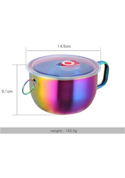 1 Adet Işlevli Noodle Kase Kolu Yüzük Salatası ile Dondurma Çorba Anında Noodle Kase Gıda Konteyner Mutfak Masaları | Kaseler (Yurt Dışından)
