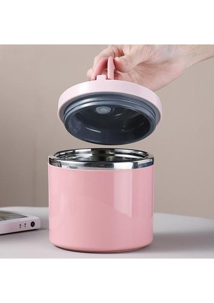 1000ML Kahvaltı Kupası Yulaf Lapası Kupası Çorba Kupası Çorba Paslanmaz Çelik Öğle Yemeği Kutusu ile Püresi ile Pirinç | Öğle Yemeği Kutuları (Pembe) (Yurt Dışından)