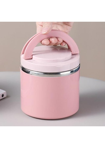 1000ML Kahvaltı Kupası Yulaf Lapası Kupası Çorba Kupası Çorba Paslanmaz Çelik Öğle Yemeği Kutusu ile Püresi ile Pirinç | Öğle Yemeği Kutuları (Pembe) (Yurt Dışından)