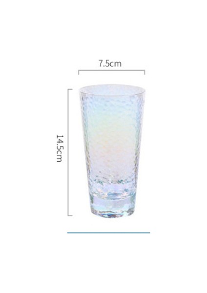 1 Adet 320 ml Gökkuşağı Kristal Cam Renkli Çekiç Finish Highball Bira Cam Ion Kaplama Şarap Kokteyl Cam Kupa Kahve Fincanı Isıya Dayanıklı | Highball Cam (Yurt Dışından)