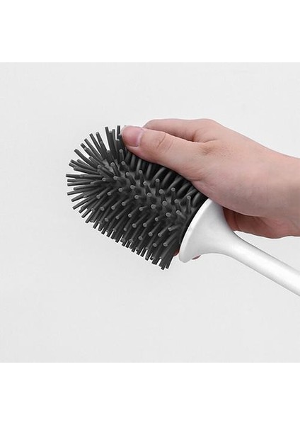 Silikon Tuvalet Fırçası Banyo Tuvalet Fırçası Tutucu Seti Temizleme Aracı Dayanıklı Plastik Kauçuk Banyo Aksesuarları | Tuvalet Fırçası Tutucular (Yurt Dışından)