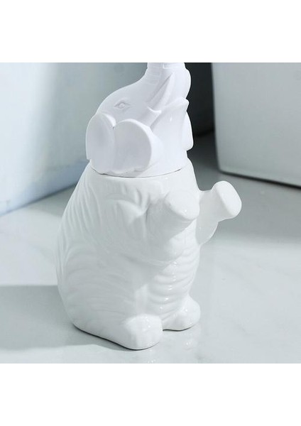 Yumuşak Saç Tuvalet Tuvalet Fırçası Seti Seramik Baz Plastik Saplı Fil Şekli Banyo Malzemeleri | Tuvalet Fırçası Tutucular (Yurt Dışından)