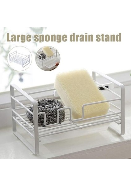 Sünger Tutucu Çıkarılabilir Tepsi Drenaj Depolama Raf Mutfak Lavabo Organizatör Fırça Sabun KSI999 | Duvara Monte Mutfak Rafları (Yurt Dışından) modelleri