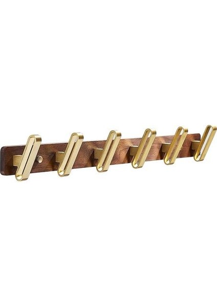 Masif Ahşap Banyo Ceket Kanca Fırçalanmış Altın Havlu Kanca Duvara Monte Kapı Kanca Askı Robe Kanca Banyo Aksesuarları | Robe Hooks (Yurt Dışından)