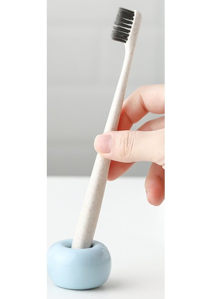 Pratik Mini Seramik El Yapımı Diş Fırçası Tutucu Banyo Vanity Sayacı Için Standı Taşınabilir Seyahat Diş Fırçası Tutucu Kalem Tutucu | Diş Fırçası ve Amp;diş Macunu Tutucular (Yurt Dışından)