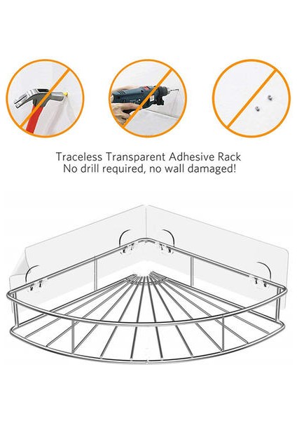 Paslanmaz Çelik Banyo Köşe Raf Duş Şampuanı Sabun Kozmetik Raf Tutucu Banyo Aksesuarları Depolama Organizatör | Banyo Rafları (Yurt Dışından)