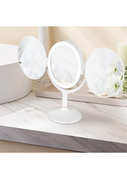 Taşınabilir Makyaj Aynası LED Kozmetik Aynalar Masaüstü Trifold Ayna Vanity Ayna Dokunmatik Kontrolü Sanatçılar Için Kademesiz Karartma | Banyo Aynaları (Yurt Dışından) modelleri