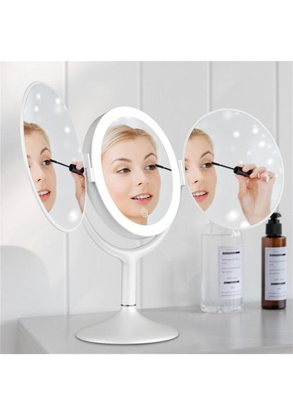 Taşınabilir Makyaj Aynası LED Kozmetik Aynalar Masaüstü Trifold Ayna Vanity Ayna Dokunmatik Kontrolü Sanatçılar Için Kademesiz Karartma | Banyo Aynaları (Yurt Dışından) fırsatları
