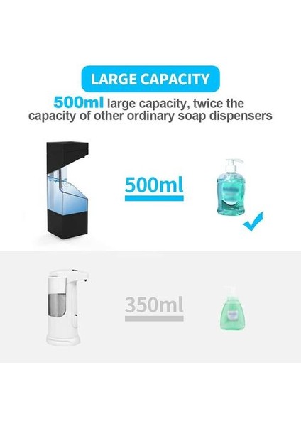 500 ml Otomatik Sabunluk Dokunmamış Kızılötesi Hareket Sensörü Eller Banyo Mutfak | Sıvı Sabunluk (Yurt Dışından)