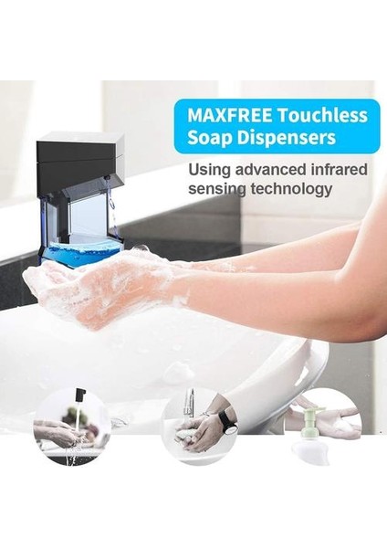 500 ml Otomatik Sabunluk Dokunmamış Kızılötesi Hareket Sensörü Eller Banyo Mutfak | Sıvı Sabunluk (Yurt Dışından)