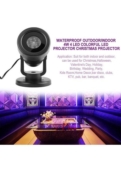 Açık / Kapalı 4 W 4 Leds Projeksiyon Işık Projektör LED Spot LED Lamba (Yurt Dışından)