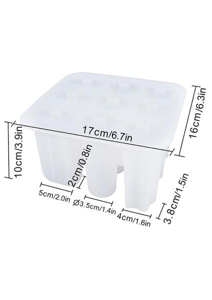 Buz Kalıp Ev Yapımı Dondurma Kalıp Dıy9 ile Silikon Popsicle Kalıp ile 20 Ahşap Sopa Silikon Kalıplar Ice Cube Maker | (Yurt Dışından)