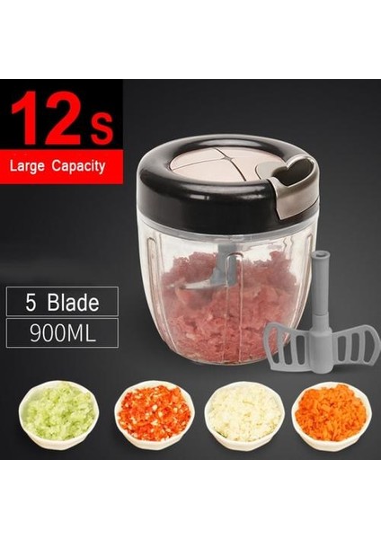Manuel Halat Gıda Chopper Çekin Kıyma Soğan Sebze Blender Mikser Somunlar Et Öğütücü Meyve Sarımsak Dilimleme Mutfak Aksesuarları | Sebze Helikopterler (Yurt Dışından) fiyatları