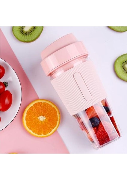 Taşınabilir Blender Meyve Sıkacağı Kupası Mini Akülü Kişisel Seyahat Mikser Smoothies Maker Süt Sallamak Için Karıştırma 300ML | Sıkacaklar (Pembe) (Yurt Dışından)
