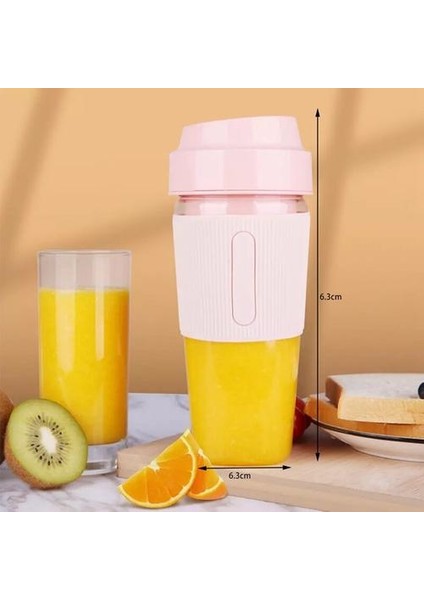 Taşınabilir Blender Meyve Sıkacağı Kupası Mini Akülü Kişisel Seyahat Mikser Smoothies Maker Süt Sallamak Için Karıştırma 300ML | Sıkacaklar (Pembe) (Yurt Dışından)