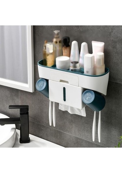 34 cm Duvara Monte Diş Fırçası Tutucu Bardaklı Otomatik Diş Macunu Sıkacağı Dağıtıcı Ev Depolama Raf Banyo Aksesuarları | Diş Fırçası ve Amp;diş Macunu Tutucular (Yurt Dışından) modelleri