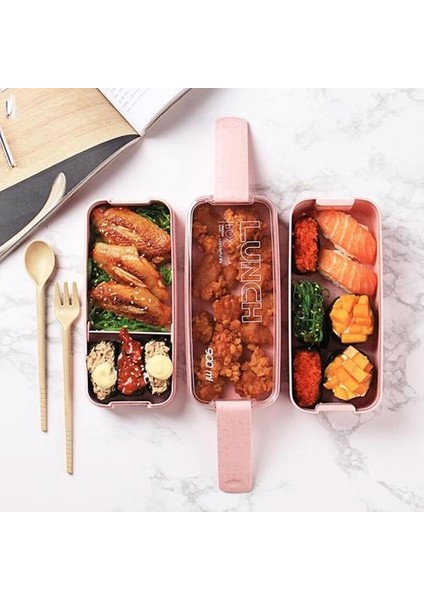 3 Katmanlar Öğle Yemeği Kutusu 900 ml Taşınabilir Buğday Samanı Bento Kutuları Mikrodalga Yemek Yemek Yemek Saklama Okul Ofis Gıda Konteyner | Öğle Yemeği Kutuları (Yurt Dışından)