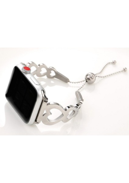 Püskül Kalp Şeklinde Bilezik Apple Iwatch Watch Band Için Dayanıklı Kayış Paslanmaz Çelik Bileklik | Izle Bantları (Yurt Dışından) fırsatları