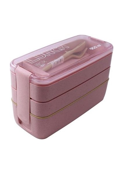 900ML 3 Katmanlar Öğle Yemeği Kutusu Bento Gıda Konteyner Eko Dostu Buğday Saman Malzemesi Mikrodalga Yapılabilir Yemek Madencisi Lunchbox Vıp | Öğle Yemeği Kutuları (Yurt Dışından)