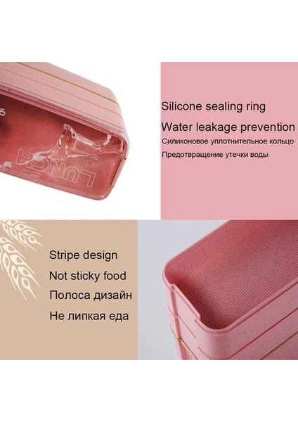900ML 3 Katmanlar Öğle Yemeği Kutusu Bento Gıda Konteyner Eko Dostu Buğday Saman Malzemesi Mikrodalga Yapılabilir Yemek Madencisi Lunchbox Vıp | Öğle Yemeği Kutuları (Yurt Dışından)