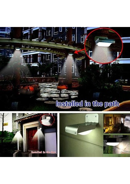 16 LED Güneş Enerjisi Hareket Sensörü Güvenlik Lambası Açık Su Geçirmez Işık (Yurt Dışından)