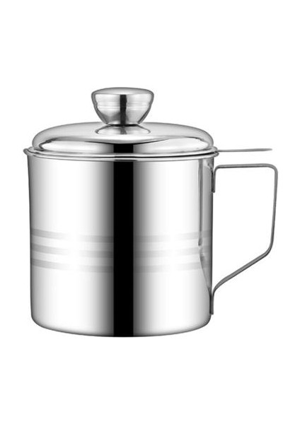 Paslanmaz Çelik Yağ Süzgeci Pot Konteyner Depolama Filtre ile 1.2l Pişirme Yağ Depolama Pot Elbise Kızartma Mutfak Aletleri (Yurt Dışından)