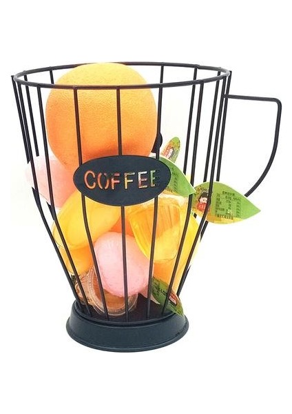 Evrensel 1 Adet Kahve Kapsül Depolama Sepeti Kahve Fincanı Sepeti Vintage Kahve Pod Organizatör Tutucu Siyah Ev Cafe Otel | Coffee Takımları (Yurt Dışından)