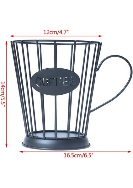 Evrensel 1 Adet Kahve Kapsül Depolama Sepeti Kahve Fincanı Sepeti Vintage Kahve Pod Organizatör Tutucu Siyah Ev Cafe Otel | Coffee Takımları (Yurt Dışından)